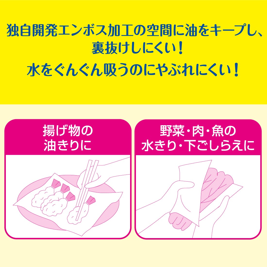 エリエール 超吸収キッチンタオル4ロール(100カット)【ハーフ