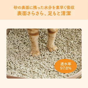 キミおもい パワフル消臭・抗菌 システムトイレ用ネコ砂 大粒 4L