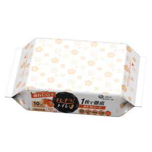【招き猫デザイン企画品】キレキラ！トイレクリーナー 1枚で徹底おそうじシート  爽やかなみかんの香り つめかえ用20枚