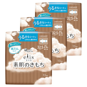 エリス 素肌のきもち超スリム（特に多い夜用）325羽つき 32.5cm 13枚