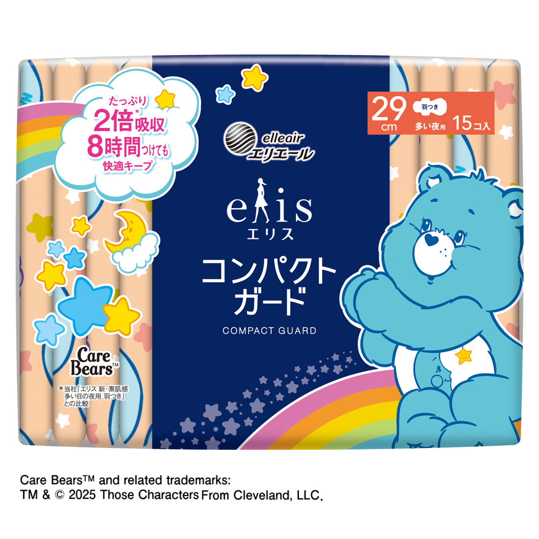 ≪ケアベア企画品≫エリス コンパクトガード（多い夜用）290羽つき 29cm 15枚
