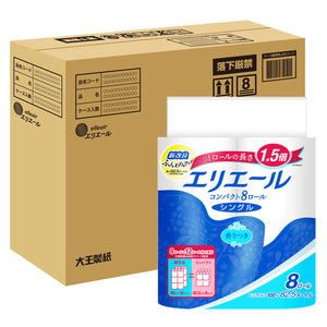 エリエールトイレットティシューコンパクト8ロール（シングル）×4