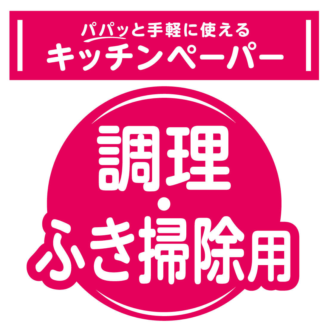 エリエール ラクらクックパパッと手軽に使えるキッチンペーパー 80組×3