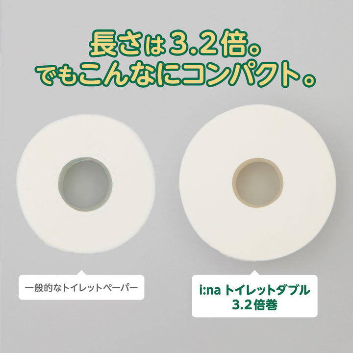 エリエール i:na(イーナ)トイレットティシュープリント 3.2倍巻4ロール(ダブル)