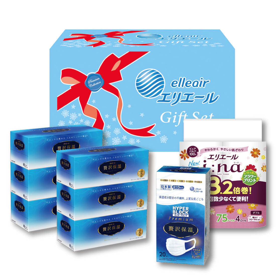 エリエール プレミアムギフトセット4品（贅沢保湿マスク）
